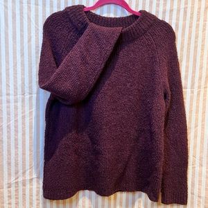 Liz Claiborne Burgundy Knit Wool Blend Sweater
